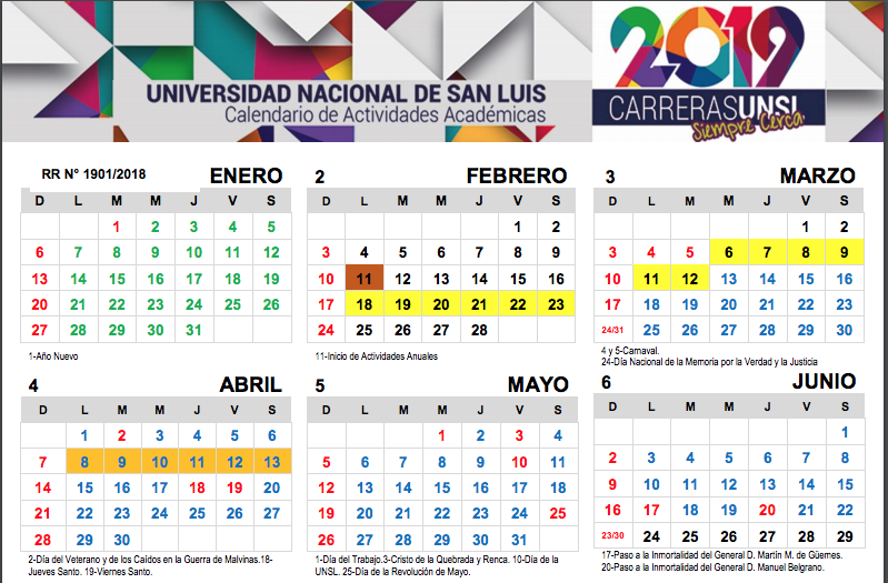 Descarga el Calendario 2019 del Ministerio del Interior para imprimir
