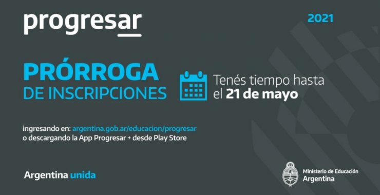 Prórroga del plazo de inscripción para las Becas Progresar